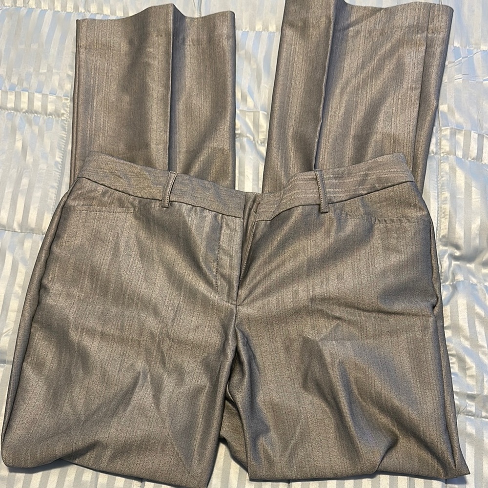 Worthington Modern Fit Gray Herringbone Pants